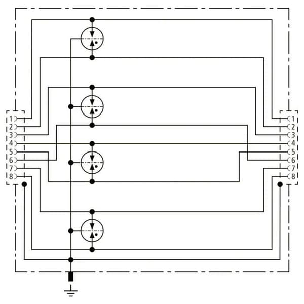 Dehn + Soehne Blitzstrømsafleder patch op til 1GBit () - 929166