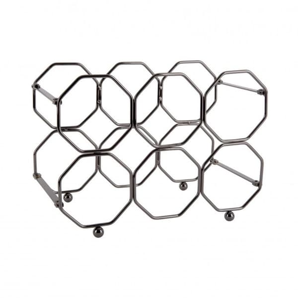 Pulloteline - HONEYCOMB - Pystysuora - Savuharmaa - Käännettävä - 6 pullolle