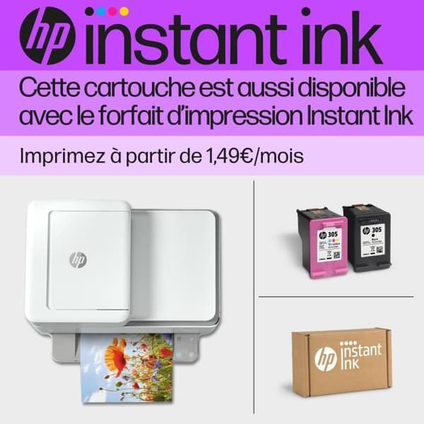 HP 305 originale sorte trefarvede blækpatroner 2-pack (6ZD17AE)