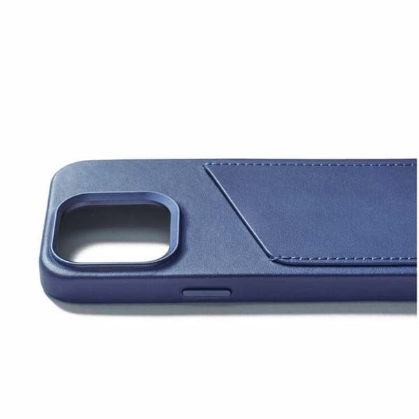 Mujjo läderplånboksfodral iPhone 15 Pro blå - MUJJO-CL-040-BL