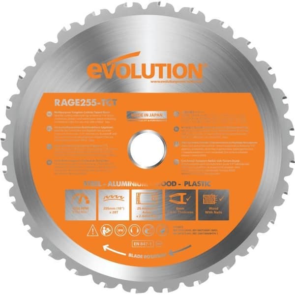 EVOLUTION Lame monimateriaalinen 255mm LAMRAGE3