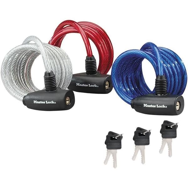 Master Lock 8127EURTRI Twisted Steel Cable Lock - Blå
