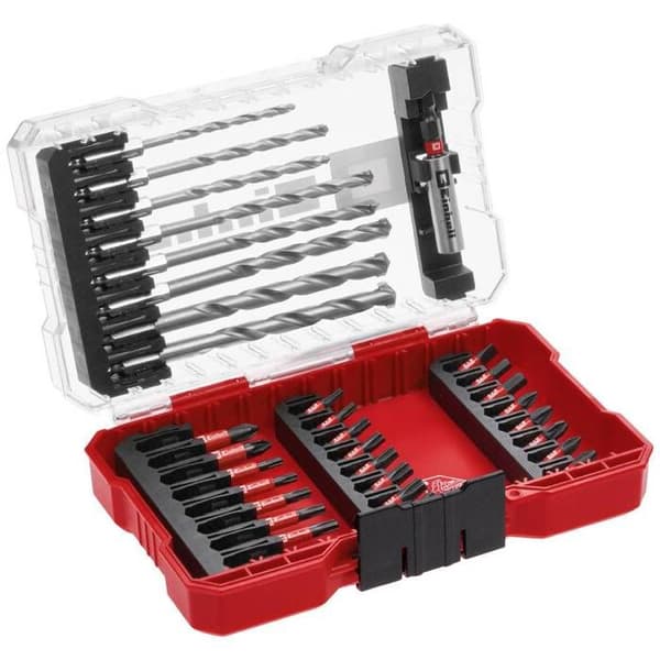 Sortiment af bor og bits - EINHELL - 108753 - 33 dele - 25 mm bits - Stødresistente