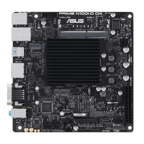 ASUS Prime N100I-D D4 Bundkort Intel N100 (Intel N100 Processor, PCIe 3.0, USB 3.2 Gen 2, M.2, DDR4)