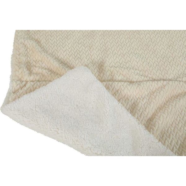 Plaid til kat i polyester Olympe 100 x 70 cm creme