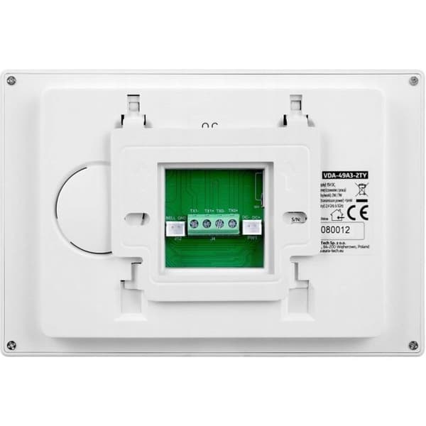 Intercom - video intercom Eura Interphone video 2 ledninger VDP-49A3-2TY hvid Tuya