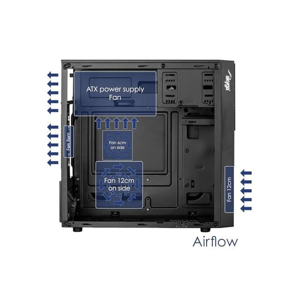 PC Chassi Micro Tour - Kompakt Datorchassi med Usb-c, USB 3.0 och HD Ljud, Stöder Micro Atx, Mini Itx, Flex