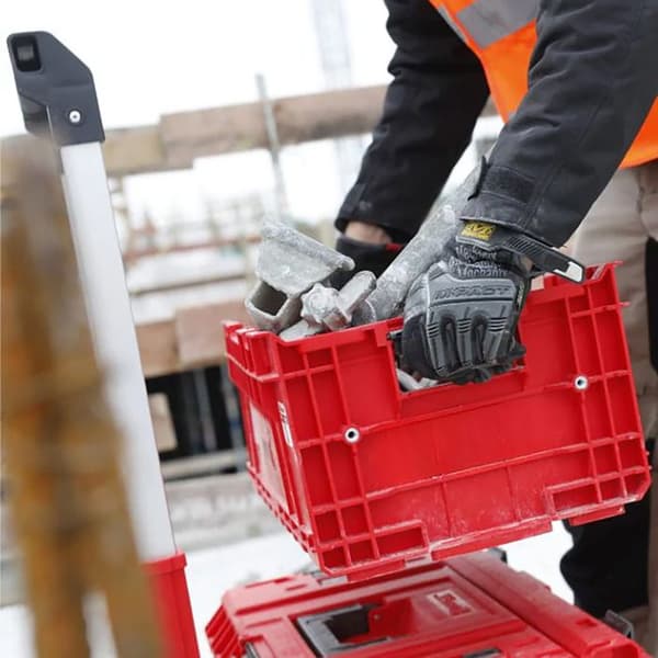 Bac gerbable - Qbrick System - ONE Box 2.0 Plus - 35L - Röd - Inserts M8