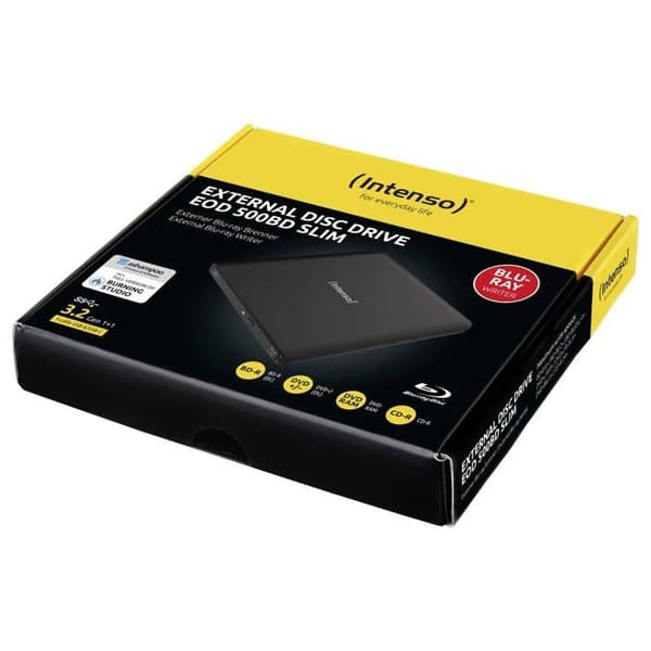 Intenso EOD 500BD Slim Blu-ray ekstern brænder micro-USB 3.0 sort