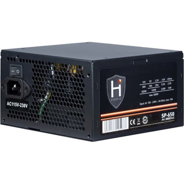 650W Inter-Tech HIPOWER SP-650 TU Svart