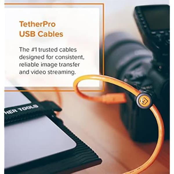 USB-C-kaapeli - TETHER TOOLS - TetherPro - Kulma - Musta - USB-C-yhteensopivuus