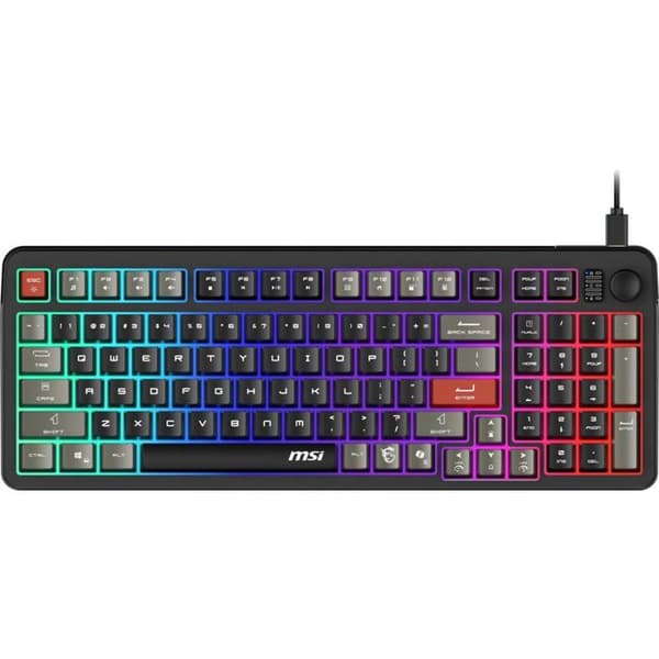 Sort gaming tastatur - MSI - ENG layout - USB-forbindelse - Membrantaster - 2 års garanti