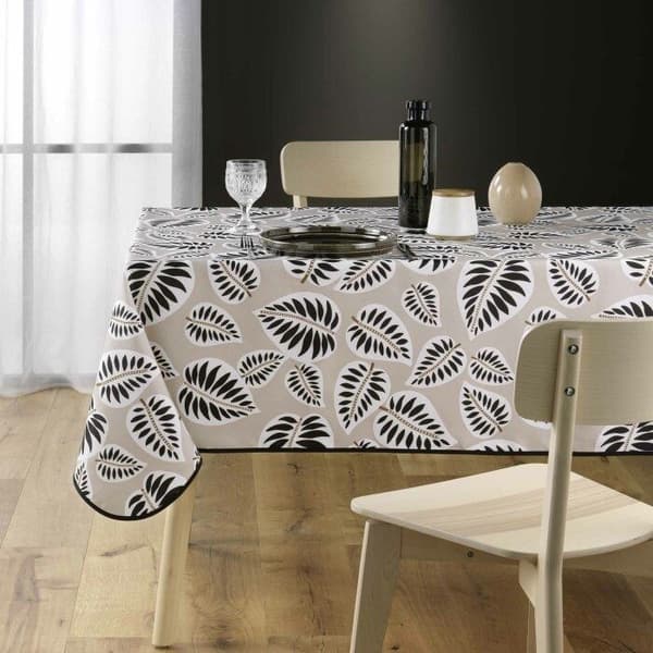 Rektangulär duk 150 x 240 cm polyester tryckt Alma Noir