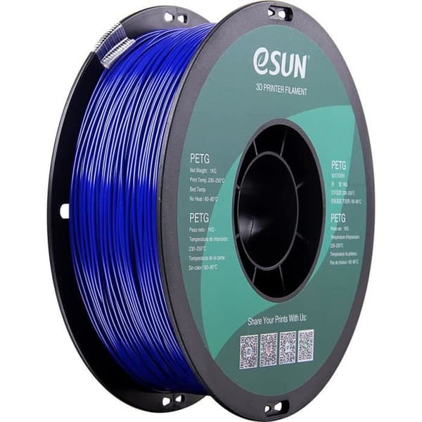 Filament til 3D-printer - eSUN - PETG - Solid Blue - 1,75 mm - 1 kg
