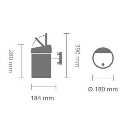 BRABANTIA Touch Bin - 3L - Matta teräs