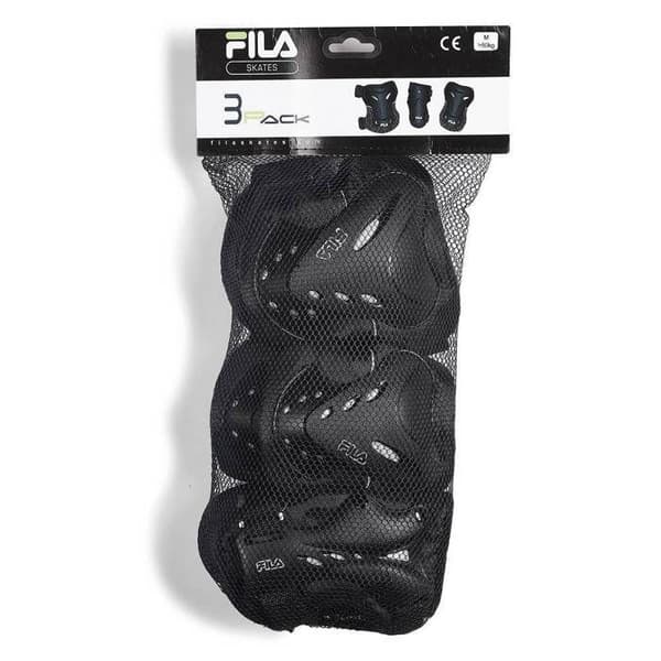 Fila FP knæbeskyttere (x3) - sort/sølv