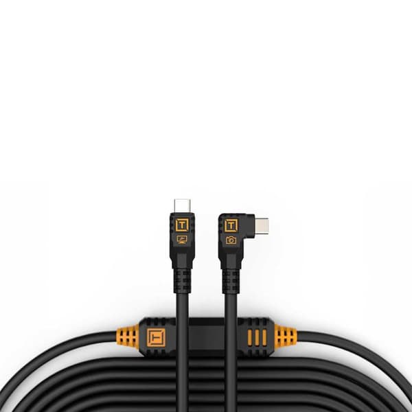 TETHER TOOLS USB-C til USB-C 90° vinkelkabel TetherPro CUC31RT2 - Sort 9.40m
