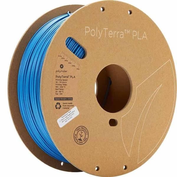 Filament PLA til 3D-printer - POLYMAKER - PolyTerra - 1,75mm - 1Kg - Saphirblå