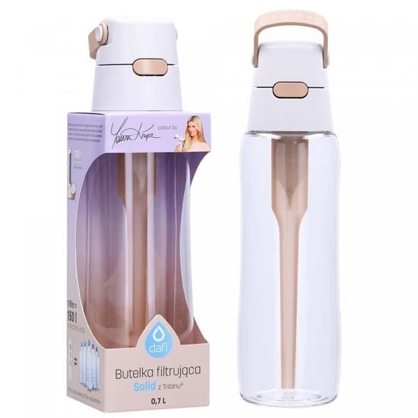 DAFI Solid 0,7 L — Suodatinpullo beige/kappuccino, 1 suodatin mukana