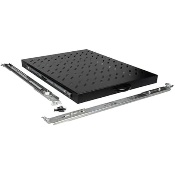 Laajennettava 19" - EQUIP - 1U - 800 mm - Musta väri