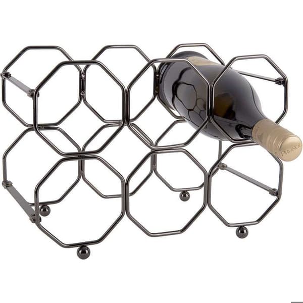 Pulloteline - HONEYCOMB - Pystysuora - Savuharmaa - Käännettävä - 6 pullolle