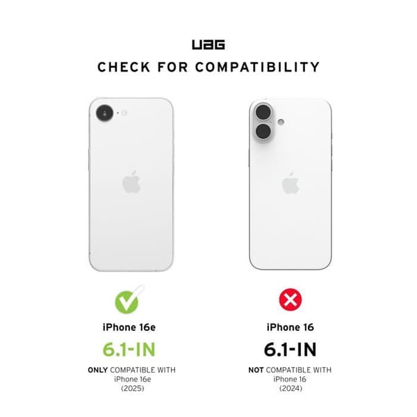 Uag Verre temppu iPhone 16e av