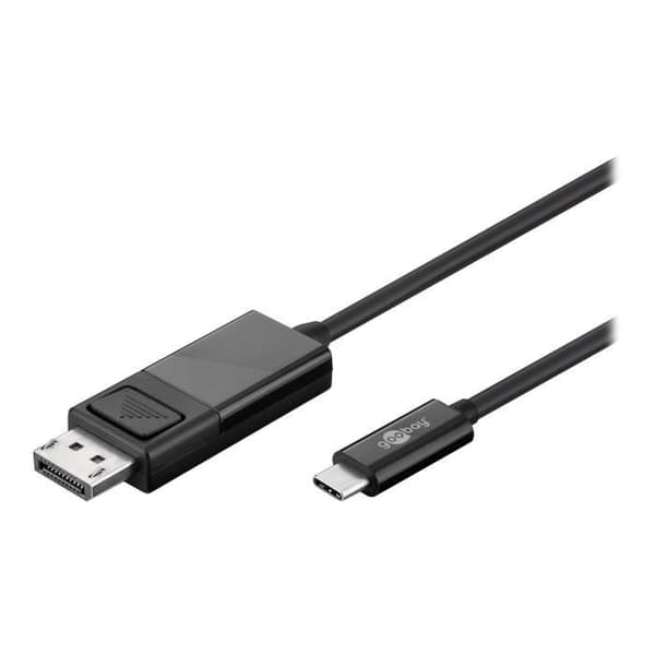 goobay Ulkoinen USB-C DisplayPort-videoadapteri musta Erä