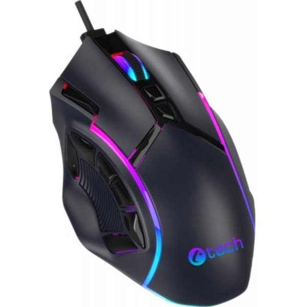 Mus - C-TECH - Akali - 12800 DPI - RGB - USB - Sort