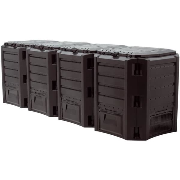 Modul - Prosper Plast - Compogreen - Sort - 261x71,9x82,6 cm - Plastik - Have