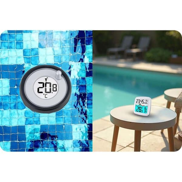 Väderstation med poolsensor - JANSHOP - BD-913 - Trådlös - Poolsensor - DCF-klocka