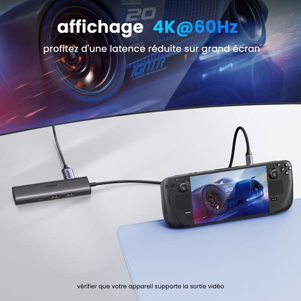 USB-C-hub 6 i 1 - UGREEN - Grå