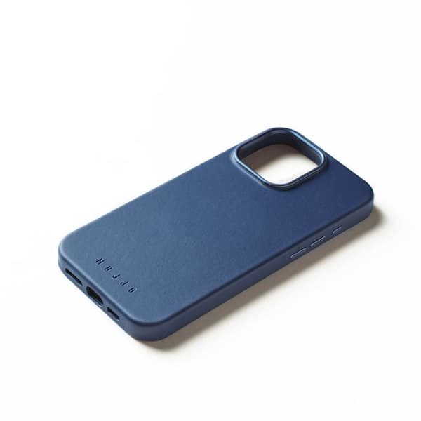 Mujjo Läderfodral iPhone 16 Pro Max - Blå - MUJJO-CL-055-BL