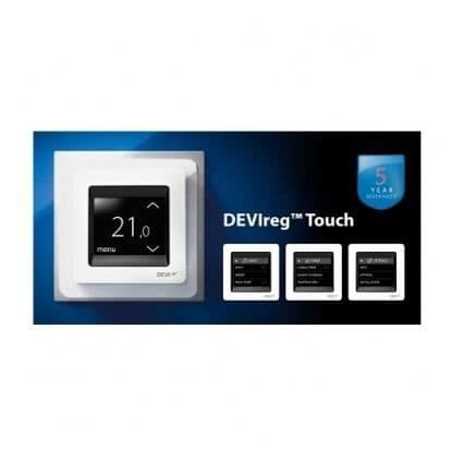 Termostat - Deleage - Devireg Touch - Touchskærm - Programmerbar - Moderne design