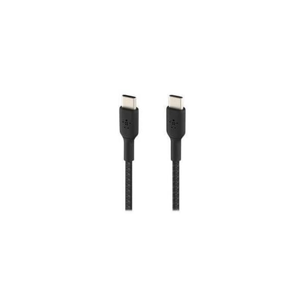Belkinin punottu USB-C-USB-C-kaapeli - 1 m musta