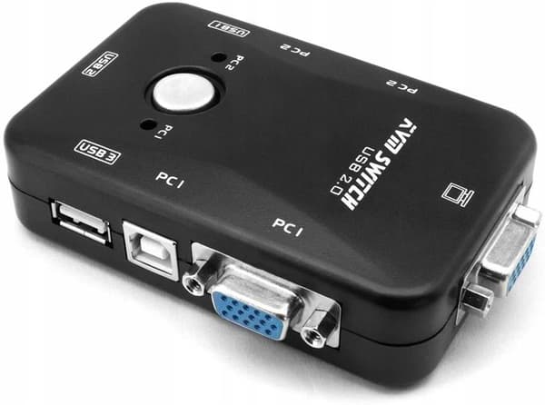 KVM-växlar 2x1, 3xUSB, HUB BOX