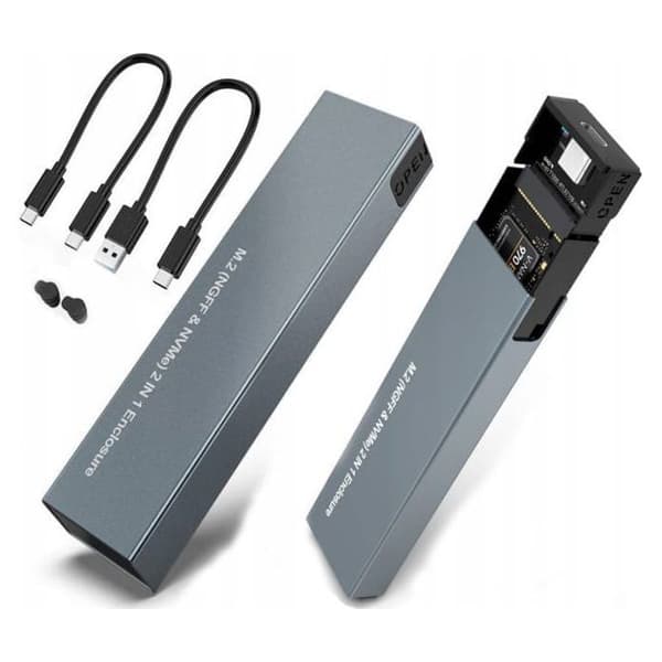 Extern SSD-hårddisk Zenwire SSD M.2 NVMe/SATA - USB-C 3.2 Gen 2 (1026903592)