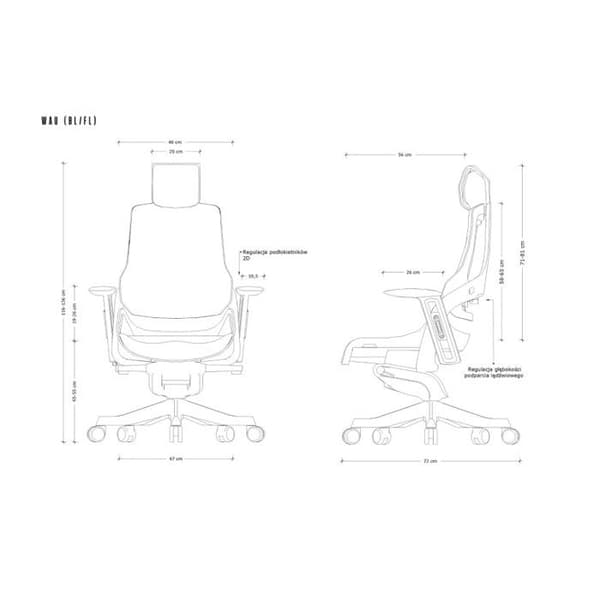 Wau BL417 kontorstol grå skifer/sort