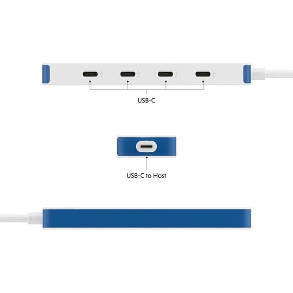 Station för bärbar dator Hyper HYPERDRIVE FLEX4 PORT USB-C HUB BLÅ