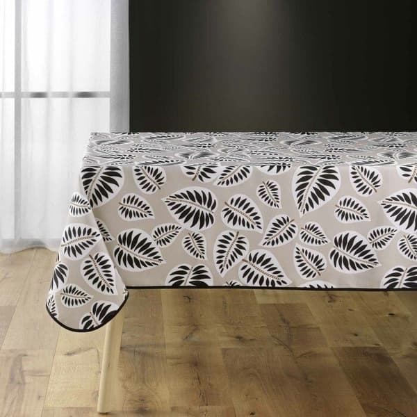 Rektangulär duk 150 x 240 cm polyester tryckt Alma Noir