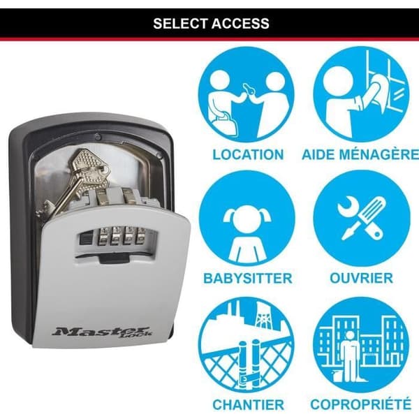 Sikkerhedsskab Masterlock Nøgleboks 5403EURD XL-format