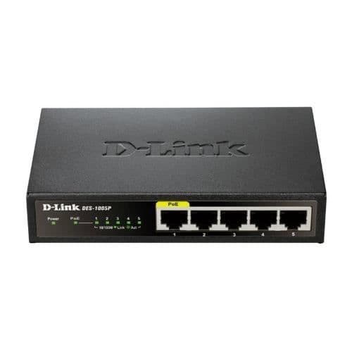 D-LINK DES-1005P/E switch - 5 porte - Uadministreret - Fast Ethernet (10/100)