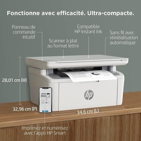 HP LaserJet M140w sort/hvid laser multifunktionsprinter