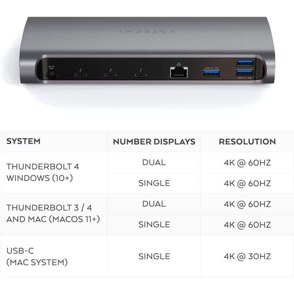 Satechi Thunderbolt 4 dockningsstation