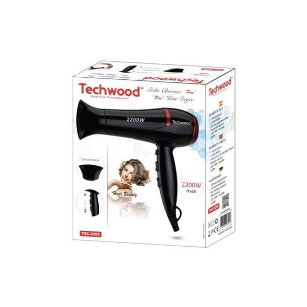 SECHE HÅR PRO SORT 2 200 W TECHWOOD - TSC-2255