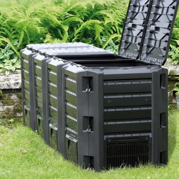 Modul - Prosper Plast - Compogreen - Sort - 261x71,9x82,6 cm - Plastik - Have