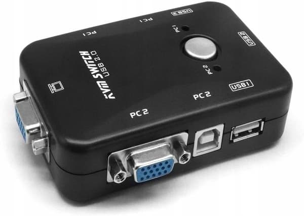 KVM-växlar 2x1, 3xUSB, HUB BOX