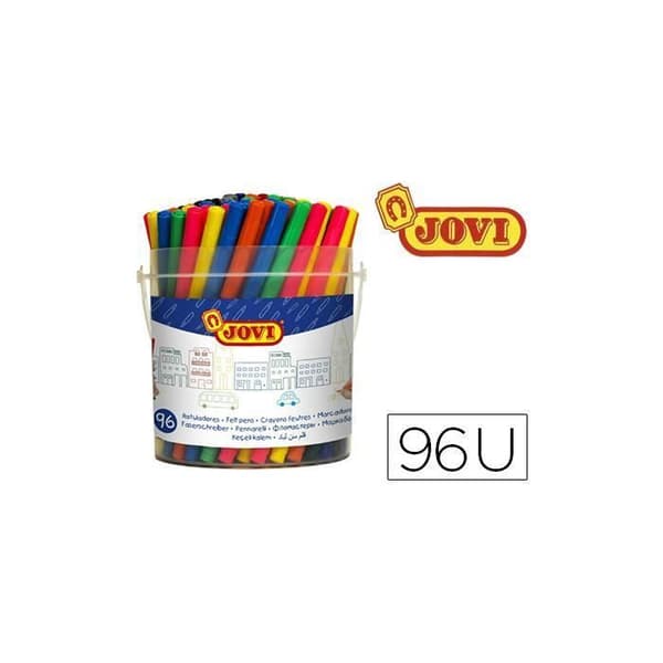 Farveblyanter - Jovi - 12 farver - Vaskbare - Solid spids 3mm - 96 enheder