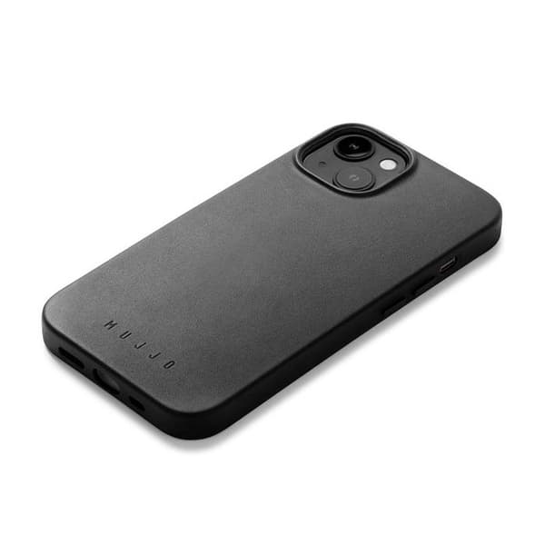 Mujjo Læder MagSafe Cover til iPhone 14 / 15 Plus - Sort - MUJJO-CL-025-BK