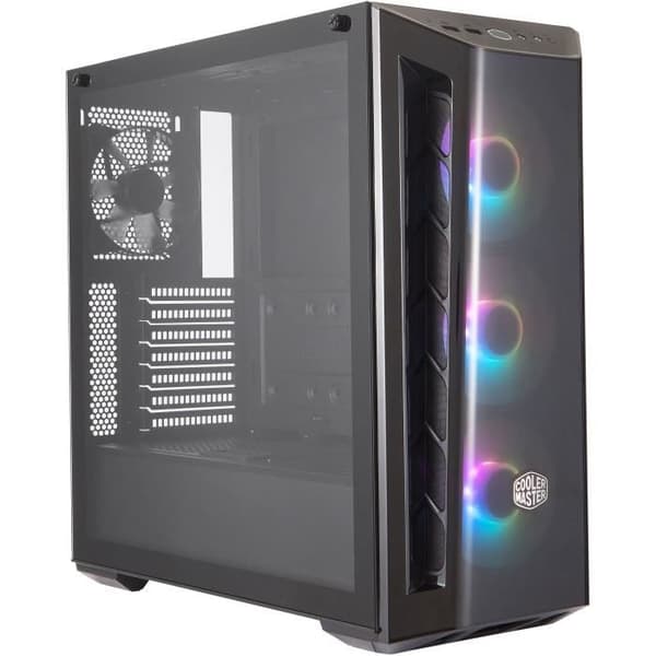 Gaming PC Chassi - COOLER MASTER - MasterBox MB520 ARGB - Härdat glas panel - 3 ARGB fläktar - Svart