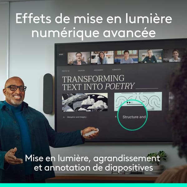 Presentationsfjärrkontroll - Trådlös - Logitech - Spotlight 2 - Bluetooth/USB-C - Sand